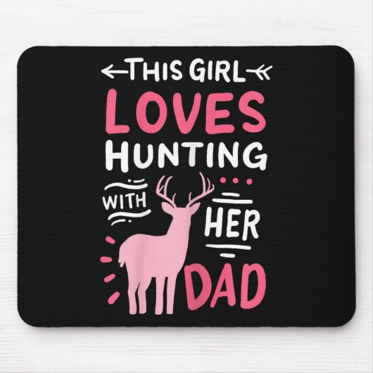 Jägerin mit ihrem Vater Vatertag Mousepad (Vorne)