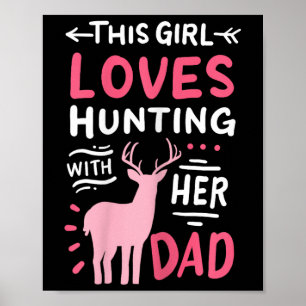 Jägerin mit ihrem Vater Vatertag Poster