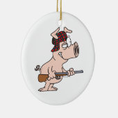 Jägerjagd Cartoon Keramikornament (Rechts)