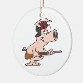 Jägerjagd Cartoon Keramikornament (Links)
