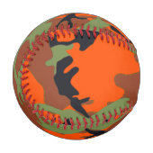 Jägerorange und grünes Tarnmuster Baseball (Vorderseite Links)