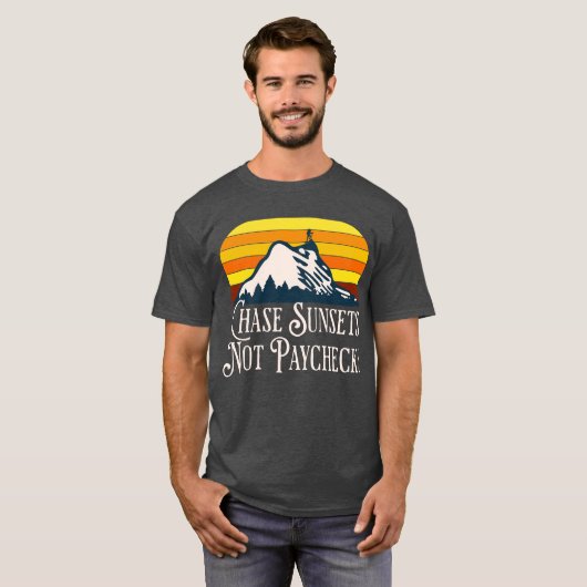 JägerSonnenuntergänge, keine Lohnschecks T - Shirt (Vorne ganz)