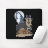 JägerWolf am Mondgrauen Wolf Jagd Wolf Anima Mousepad (Mit Mouse)