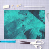 Jagged Blue Abstrakt Seidenpapier (Handwerk)