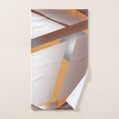 Jagged Edge Concentric Earth Tone Ombre Art Badhandtuch Set (Handtuch)