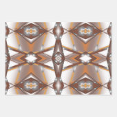 Jagged Edge Concentric Earth Tone Ombre Art Geschenkpapier Set (Vorderseite 2)