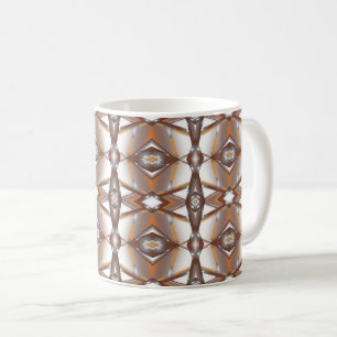 Jagged Edge Concentric Earth Tone Ombre Art Kaffeetasse