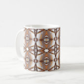 Jagged Edge Concentric Earth Tone Ombre Art Kaffeetasse (Vorderseite Links)