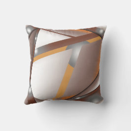 Jagged Edge Concentric Earth Tone Ombre Art Kissen