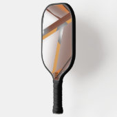 Jagged Edge Concentric Earth Tone Ombre Art Pickleball Schläger (Links)