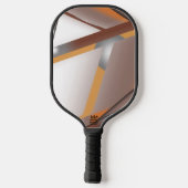 Jagged Edge Concentric Earth Tone Ombre Art Pickleball Schläger (Rückseite)