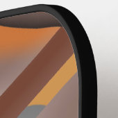 Jagged Edge Concentric Earth Tone Ombre Art Pickleball Schläger (Linke Seite)