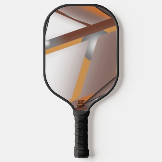 Jagged Edge Concentric Earth Tone Ombre Art Pickleball Schläger (Vorderseite)