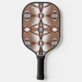 Jagged Edge Concentric Earth Tone Ombre Art Pickleball Schläger (Rückseite)