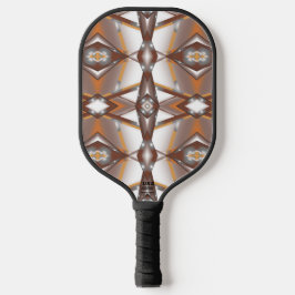 Jagged Edge Concentric Earth Tone Ombre Art Pickleball Schläger