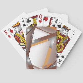 Jagged Edge Concentric Earth Tone Ombre Art Spielkarten