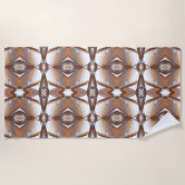 Jagged Edge Concentric Earth Tone Ombre Art Strandtuch (Vorderseite)