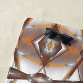 Jagged Edge Concentric Earth Tone Ombre Art Strandtuch (Beispiel)