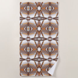 Jagged Edge Concentric Earth Tone Ombre Art Strandtuch