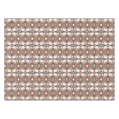 Jagged Edge Concentric Earth Tone Ombre Art Tischdecke (Vorderseite (Horizontal))