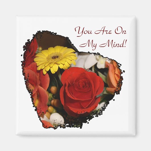 Jagged Edge Heart Bouquet Magnet (Vorne)