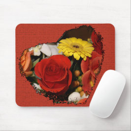Jagged Eged Heart Bouquet Mousepad