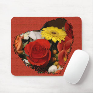 Jagged Eged Heart Bouquet Mousepad