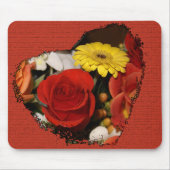 Jagged Eged Heart Bouquet Mousepad (Vorne)