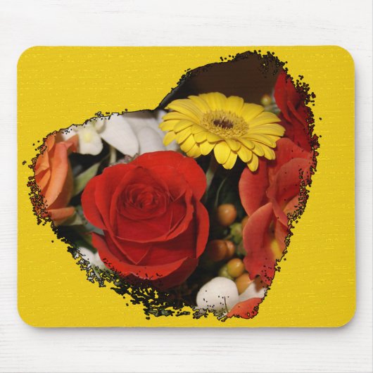 Jagged Eged Heart Bouquet Mousepad (Vorne)