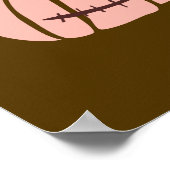 Jagged Little Jack-O-Lanterns Pastel Pumpkins Poster (Ecke)