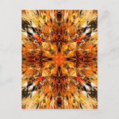 Jagged Orange Mandala Postkarte (Vorderseite)