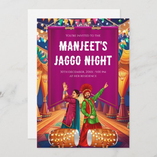 Jaggo cards Jaggo lädt Jago ein, Einladung (Vorne/Hinten)