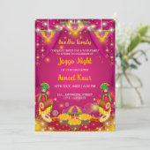 Jaggo night Invitation, Panjabi Pre Wedding Einladung (Stehend Vorderseite)
