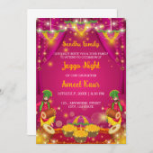 Jaggo night Invitation, Panjabi Pre Wedding Einladung (Vorne/Hinten)