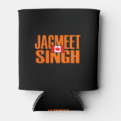 Jagmeet Singh Orange Blocktext Kanadische Flagge Dosenkühler (Vorderseite)