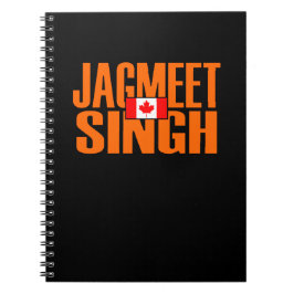 Jagmeet Singh Orange Blocktext Kanadische Flagge Notizblock