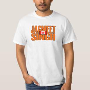 Jagmeet Singh Orange Blocktext Kanadische Flagge T-Shirt