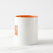 Jagmeet Singh Orange Blocktext Kanadische Flagge Zweifarbige Tasse (Mittel)