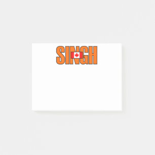 Jagmeet Singh Orange Bold Text Kanadische Flaggenf Post-it Klebezettel