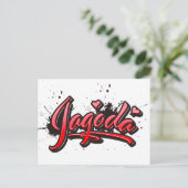 Jagoda Heart Splash Graffiti Postkarte (Stehend Vorderseite)