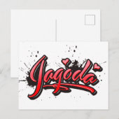Jagoda Heart Splash Graffiti Postkarte (Vorne/Hinten)
