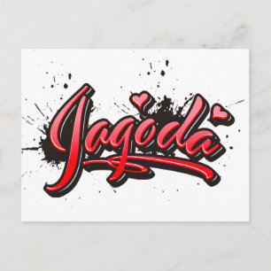 Jagoda Heart Splash Graffiti Postkarte
