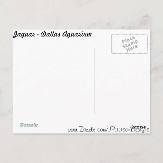 Jaguar # 35 postkarte (Rückseite)