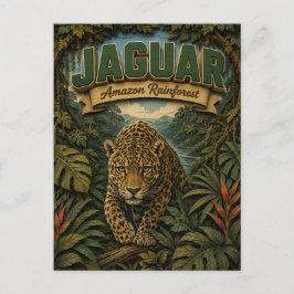 Jaguar Amazonas-Regenwald POPCUT Postkarte