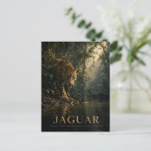 Jaguar Amazonas-Regenwald TIERE Postkarte (Stehend Vorderseite)