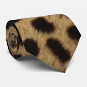 Jaguar Animal Print Zickzack Krawatte (Gerollt)