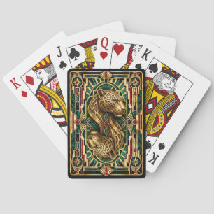 Jaguar, Art Deco Wildlife Spielkarten