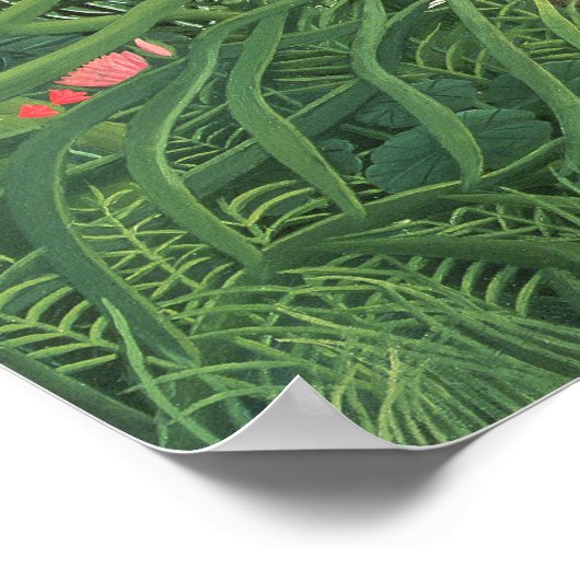 Jaguar attackierte ein Pferd, 1910 Poster (Ecke)