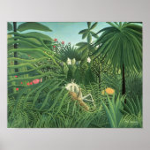 Jaguar attackierte ein Pferd, 1910 Poster (Vorne)