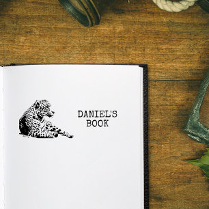 Jaguar auf der Ledge dieses Buch gehört zu Buchzei Permastempel